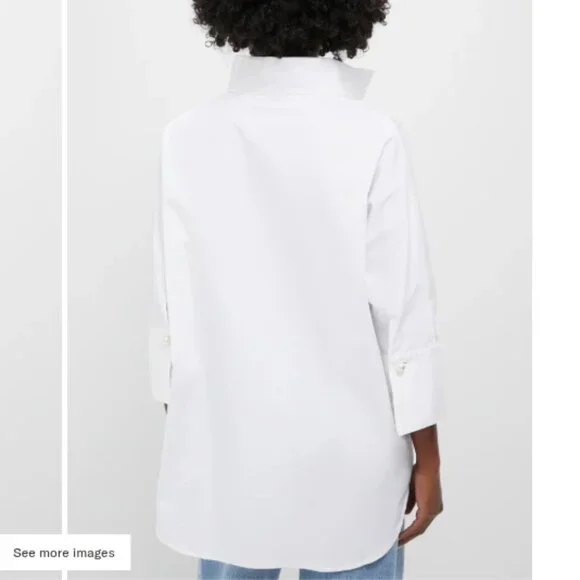 TUCKERNUCk Blanc Willow Blouse.   White Medium - Picture 2 of 8